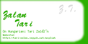 zalan tari business card